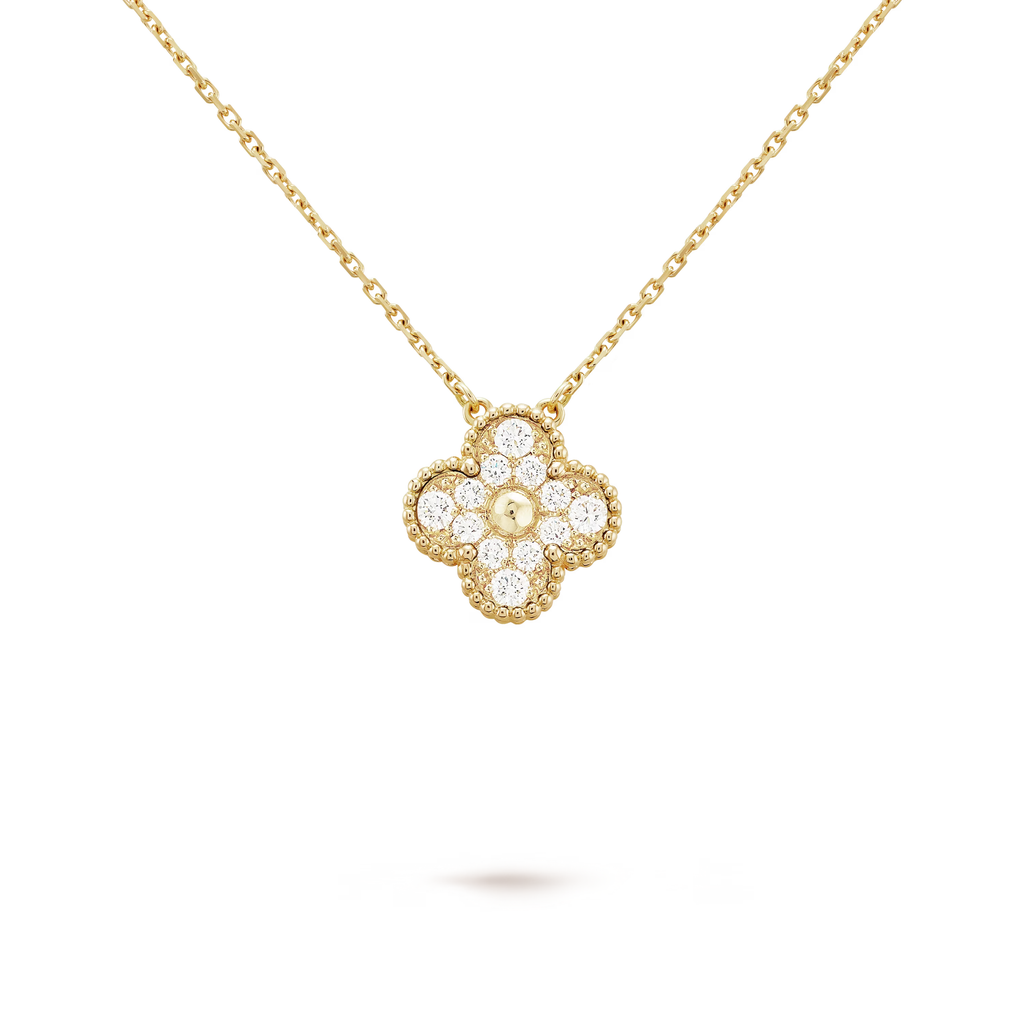 Diamanté Clover Motif Pendant
