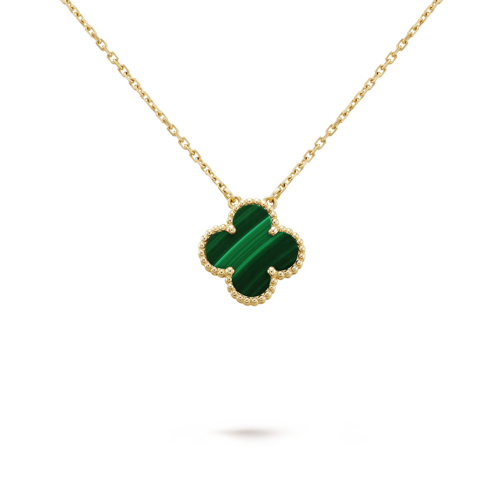 Malachite Clover Motif Pendant