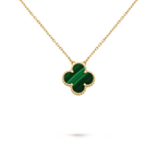 Malachite Clover Motif Pendant