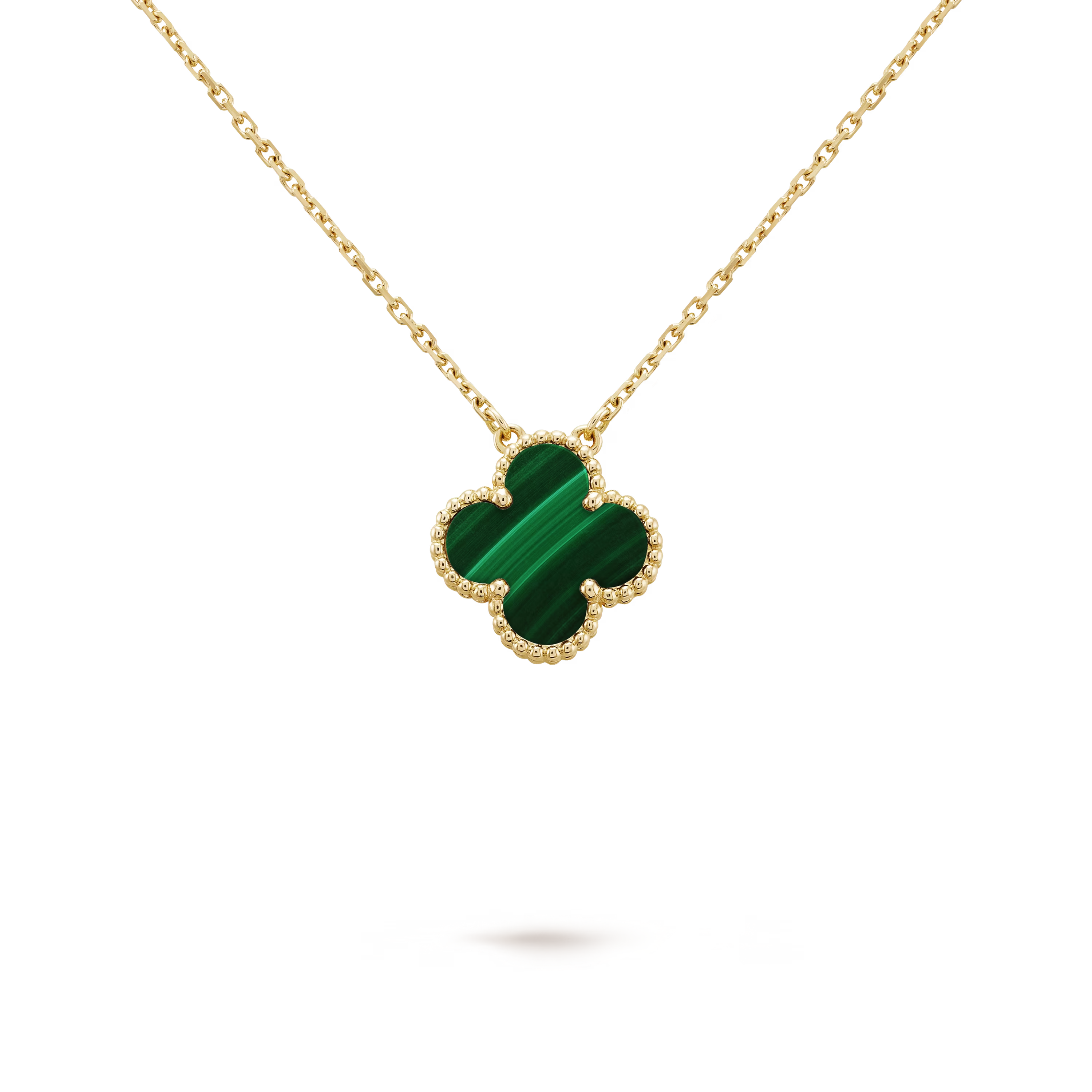 Malachite Clover Motif Pendant