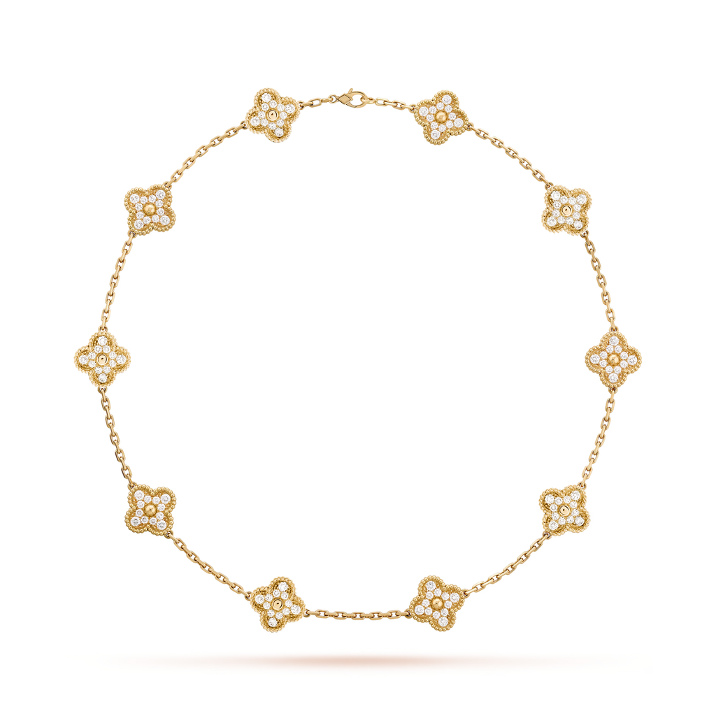 Diamanté Clover Motif Necklace