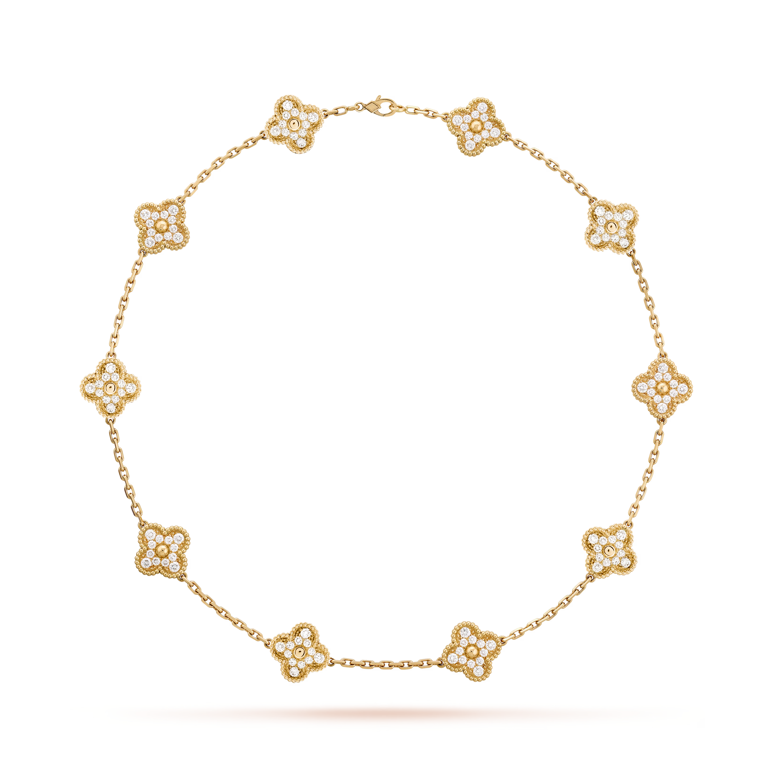Diamanté Clover Motif Necklace