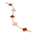 Carnelian & Lumière Clover Motif Bracelet