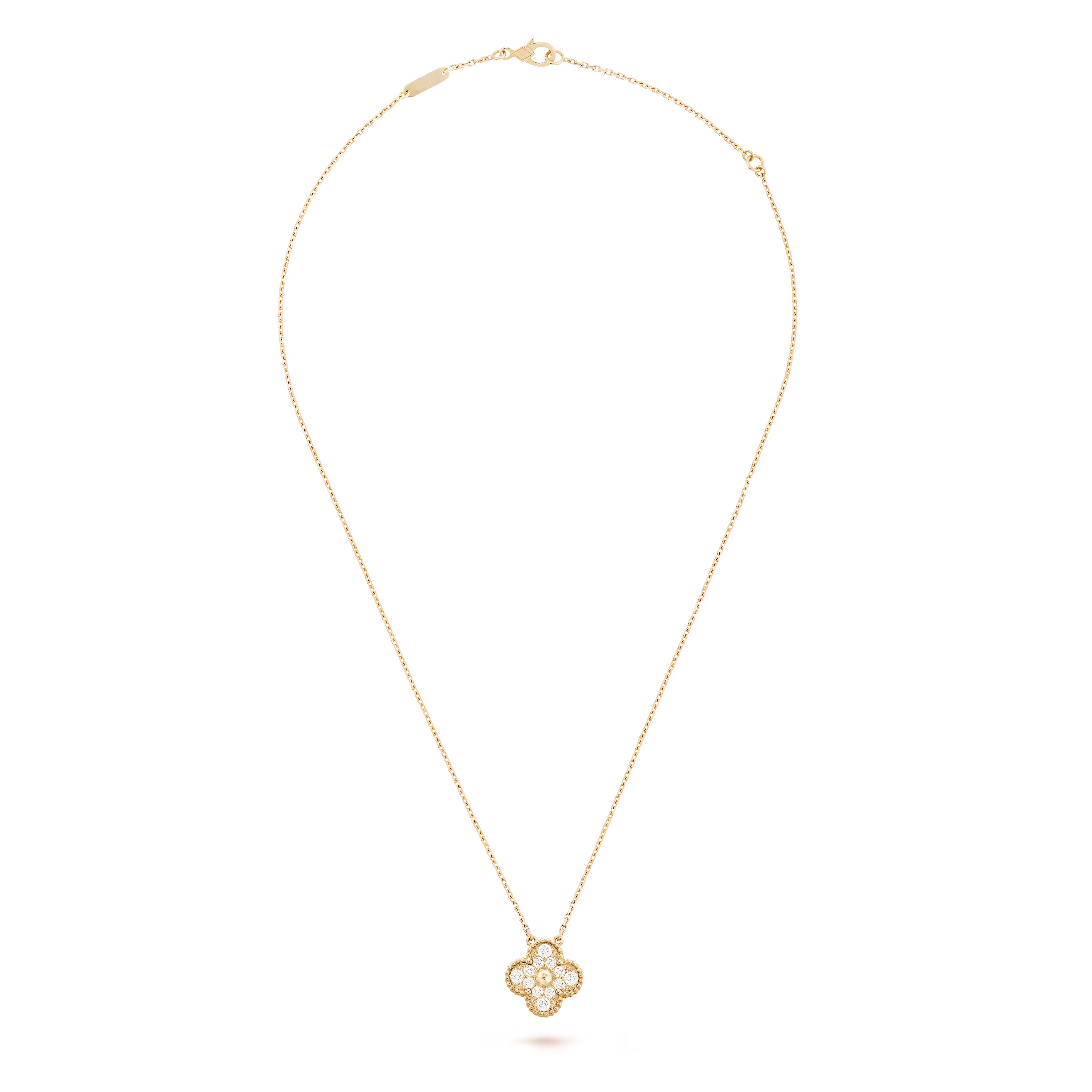 Diamanté Clover Motif Pendant