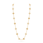 Lumière & Diamanté Clover Motif Long Necklace