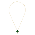 Malachite Clover Motif Pendant
