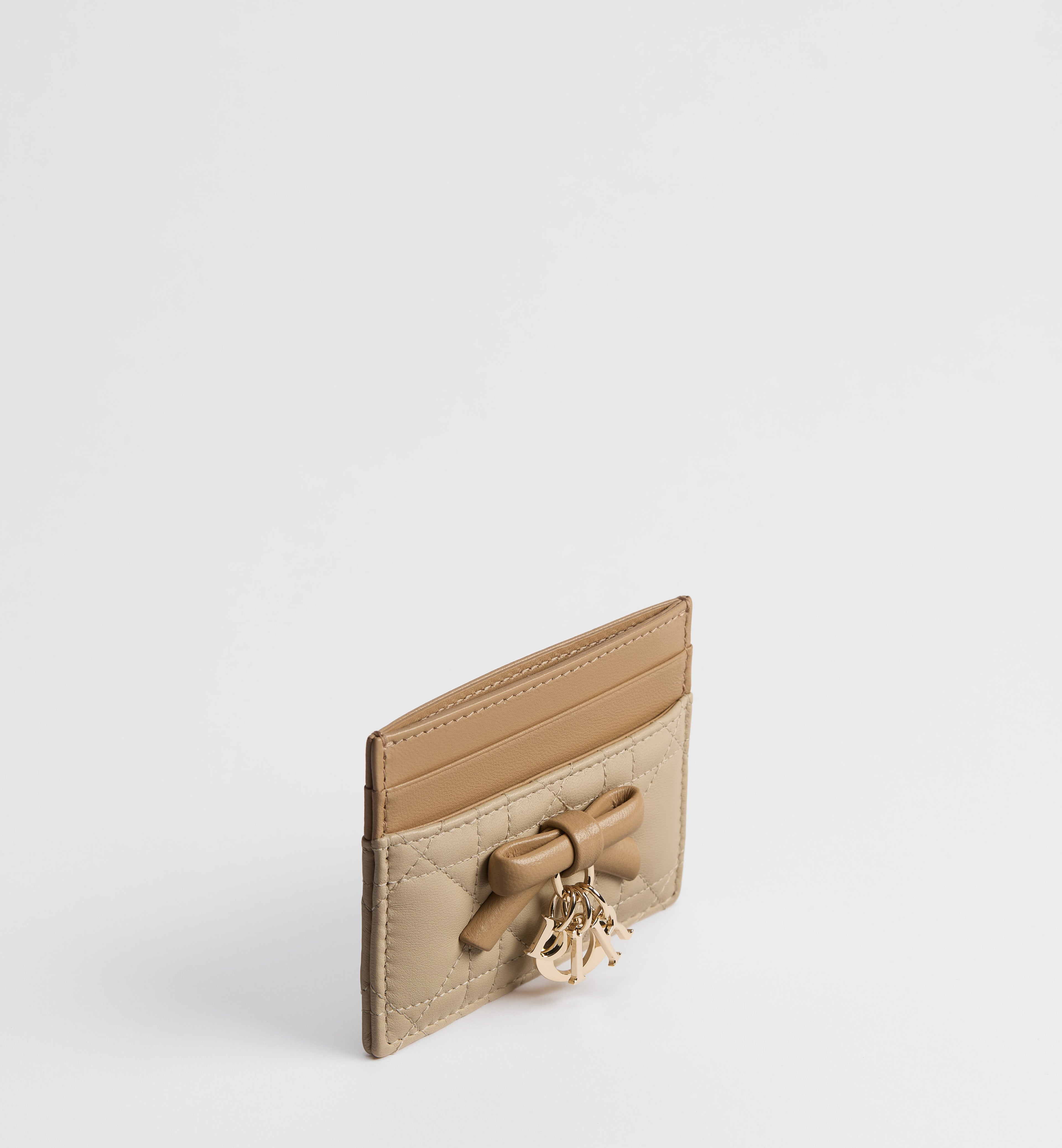 Tan and Caramel Two-Tone Darling Bow Card Holder