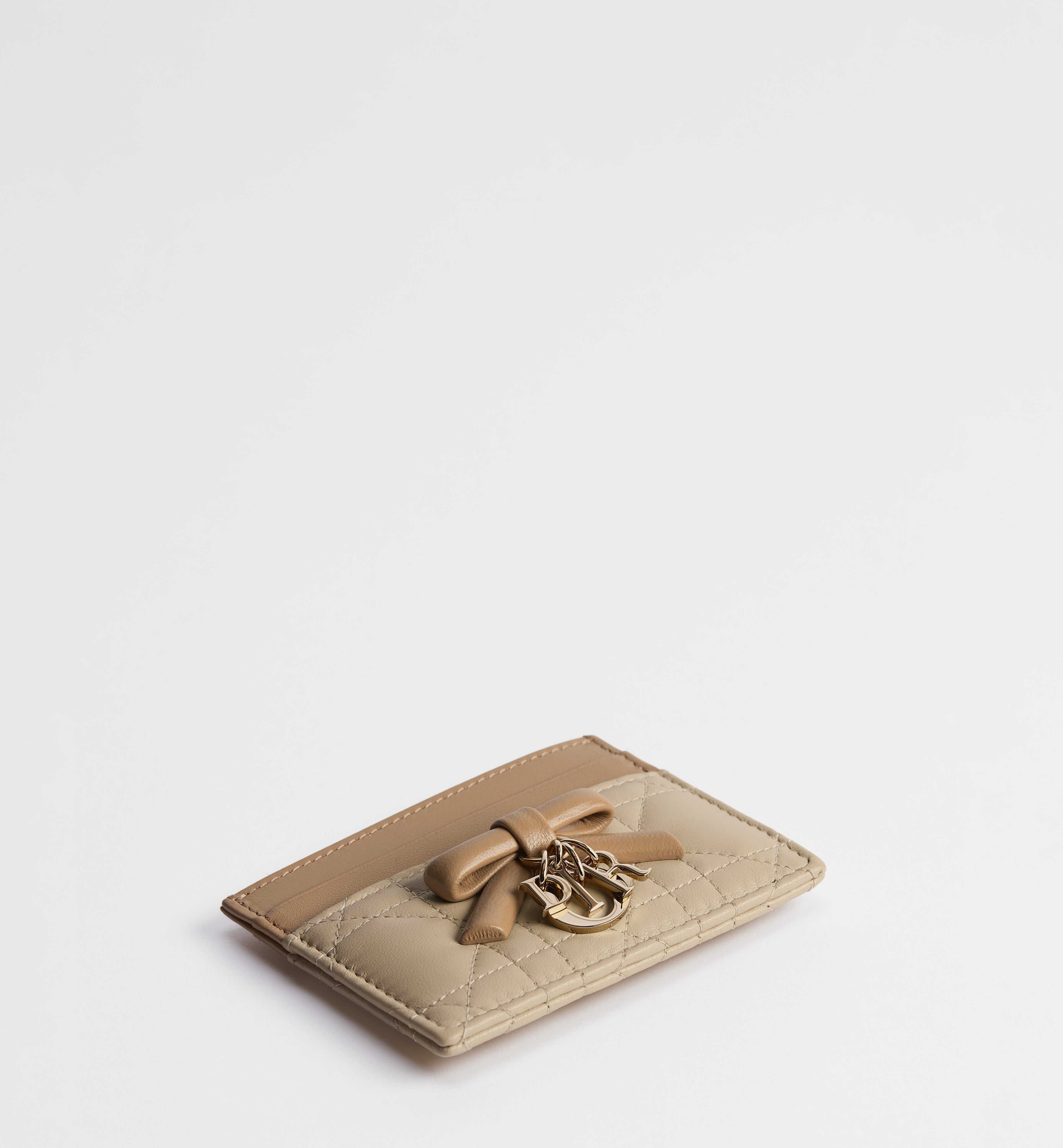 Tan and Caramel Two-Tone Darling Bow Card Holder