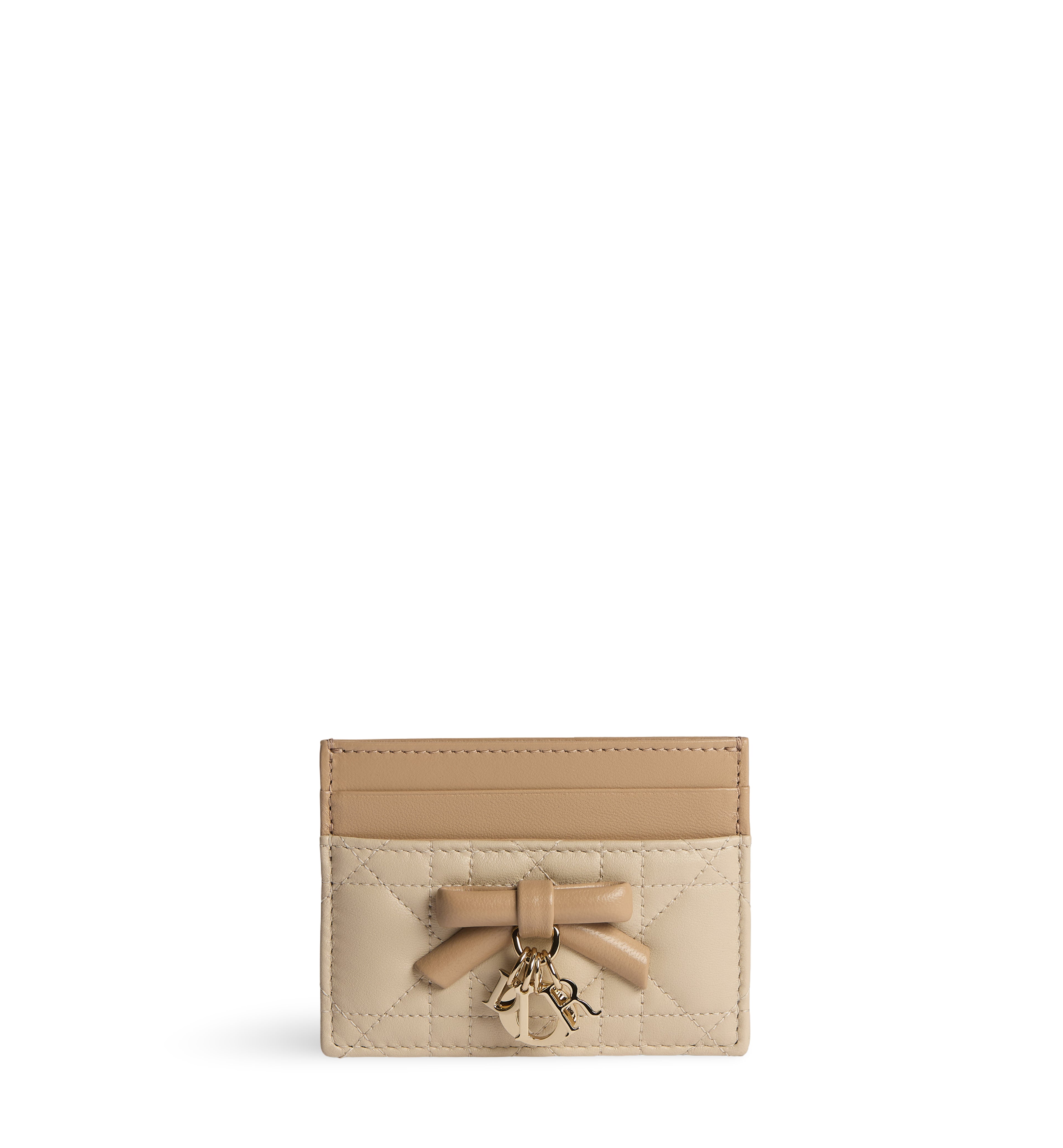 Tan and Caramel Two-Tone Darling Bow Card Holder