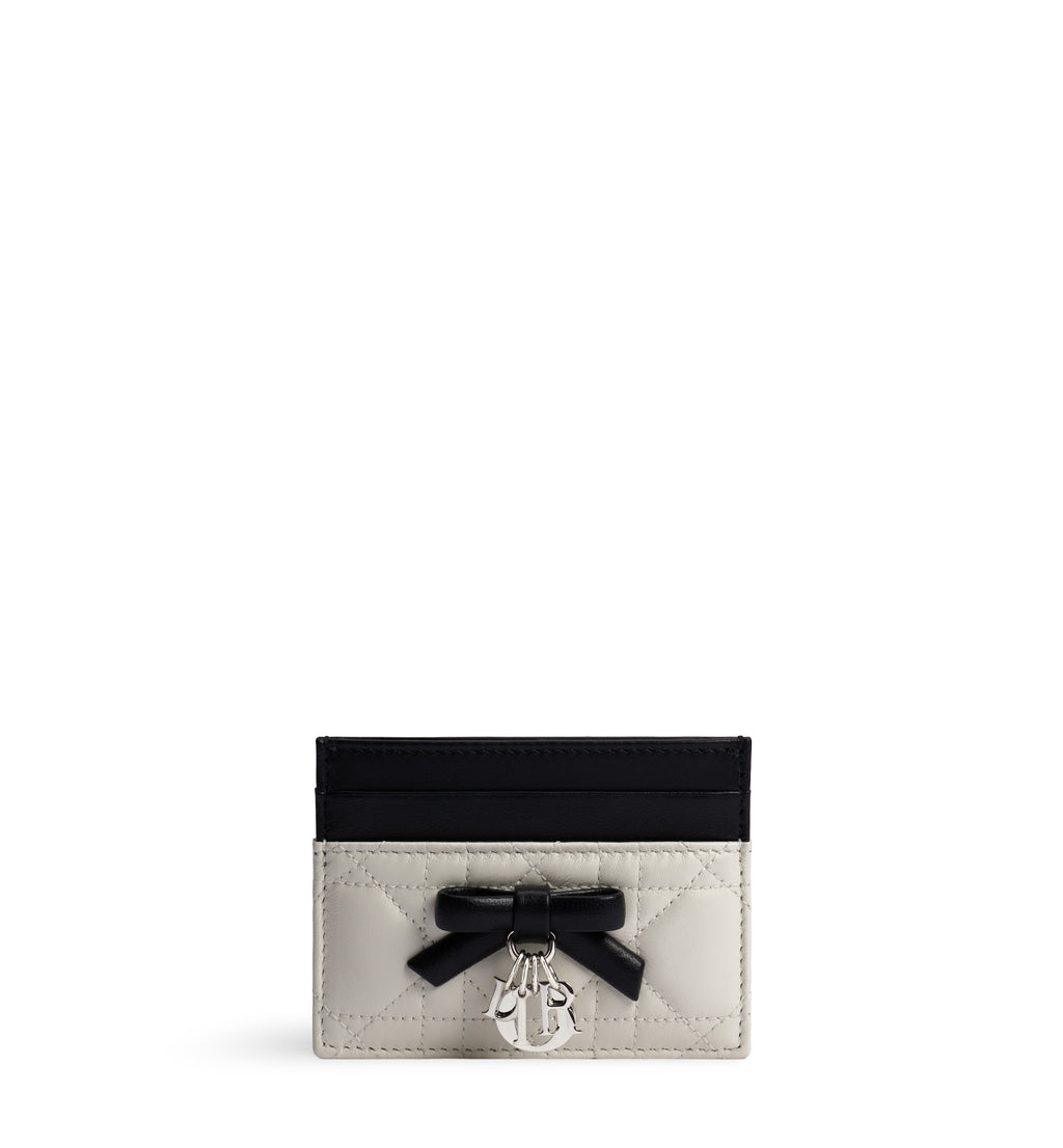 Noir and Ivory Two-Tone Darling Bow Card Holder