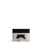 Noir and Ivory Two-Tone Darling Bow Card Holder