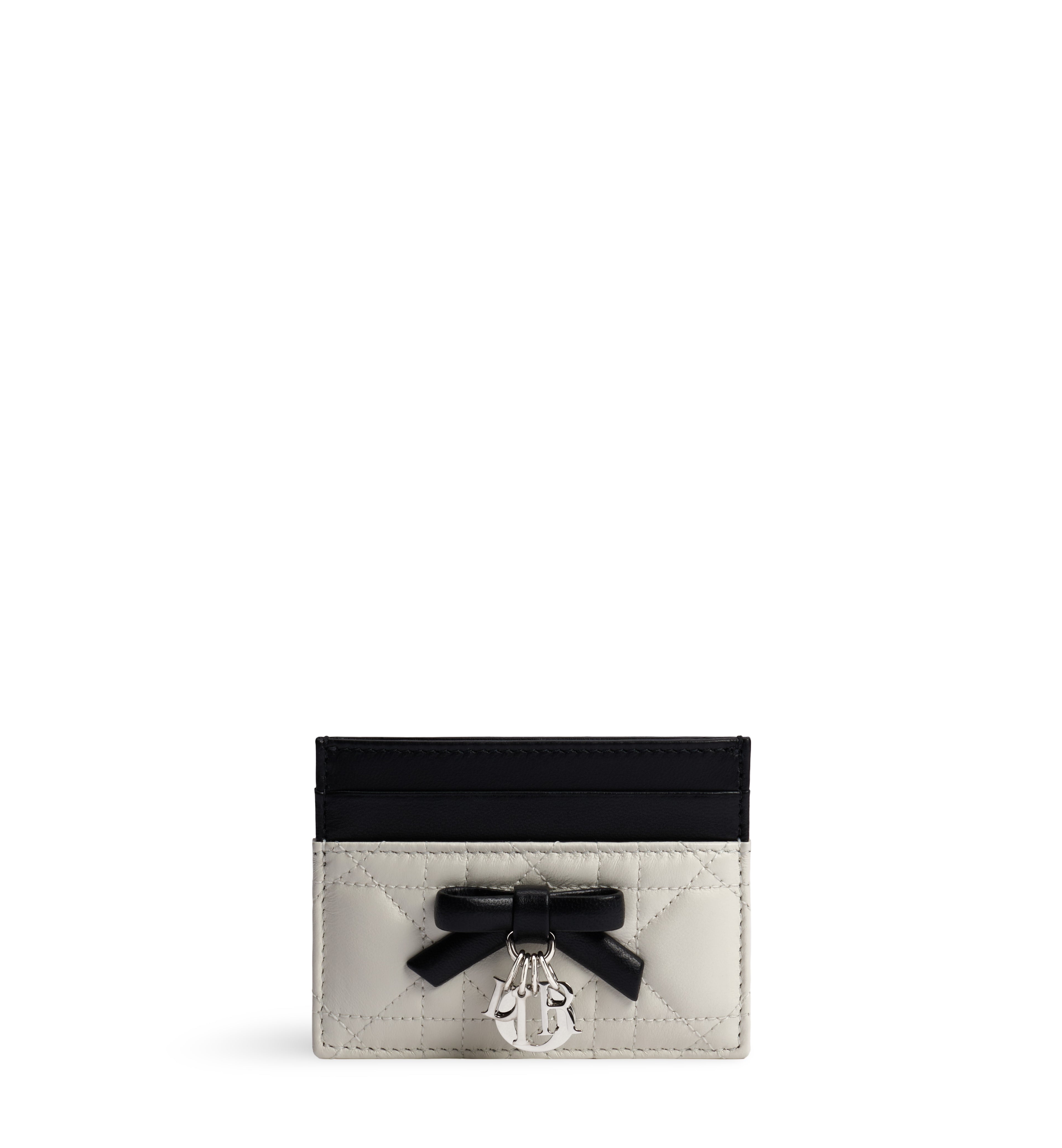 Noir and Ivory Two-Tone Darling Bow Card Holder