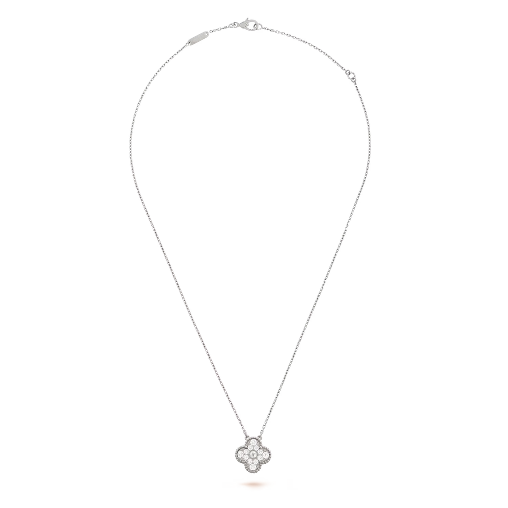 Diamanté Clover Motif Pendant