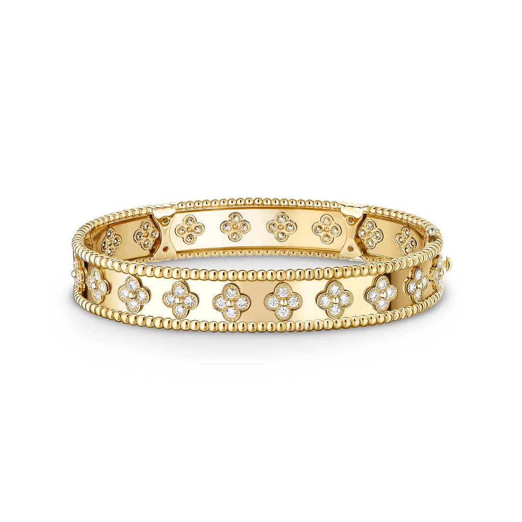 Beaded Clover Motif Bracelet