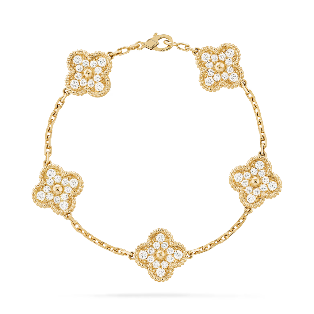 Diamanté Clover Motif Bracelet