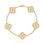 Diamanté Clover Motif Bracelet
