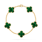 Malachite Clover Motif Bracelet