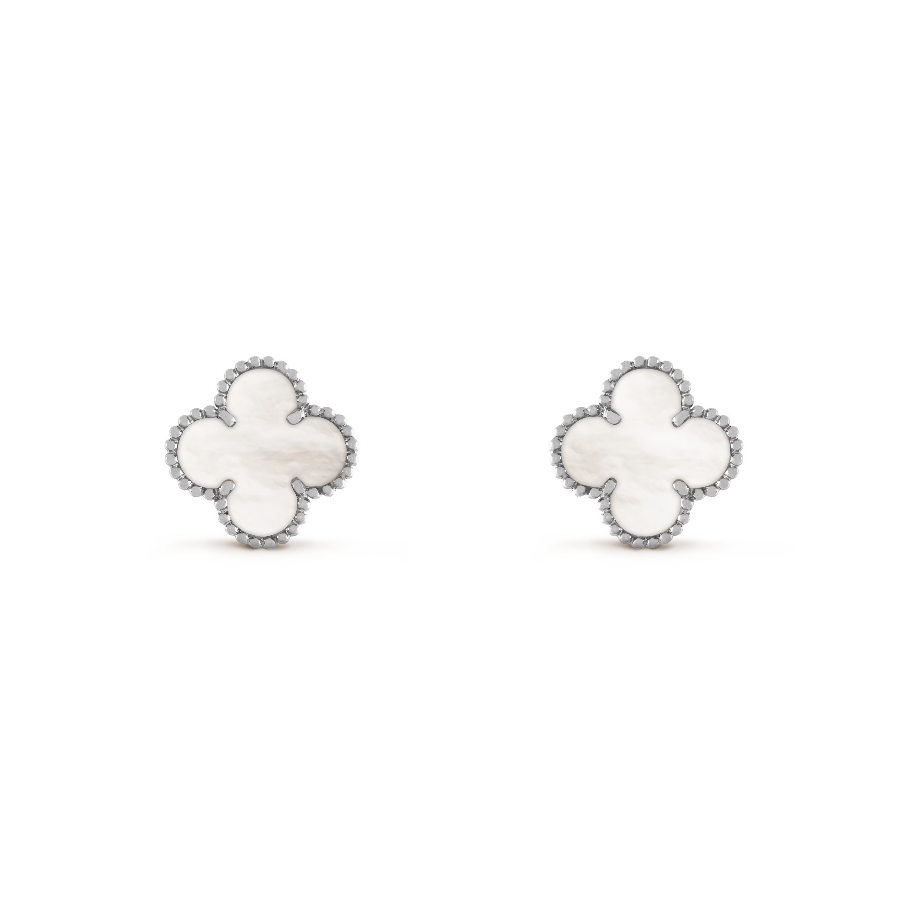 Mother-of-pearl Clover Motif Earrings