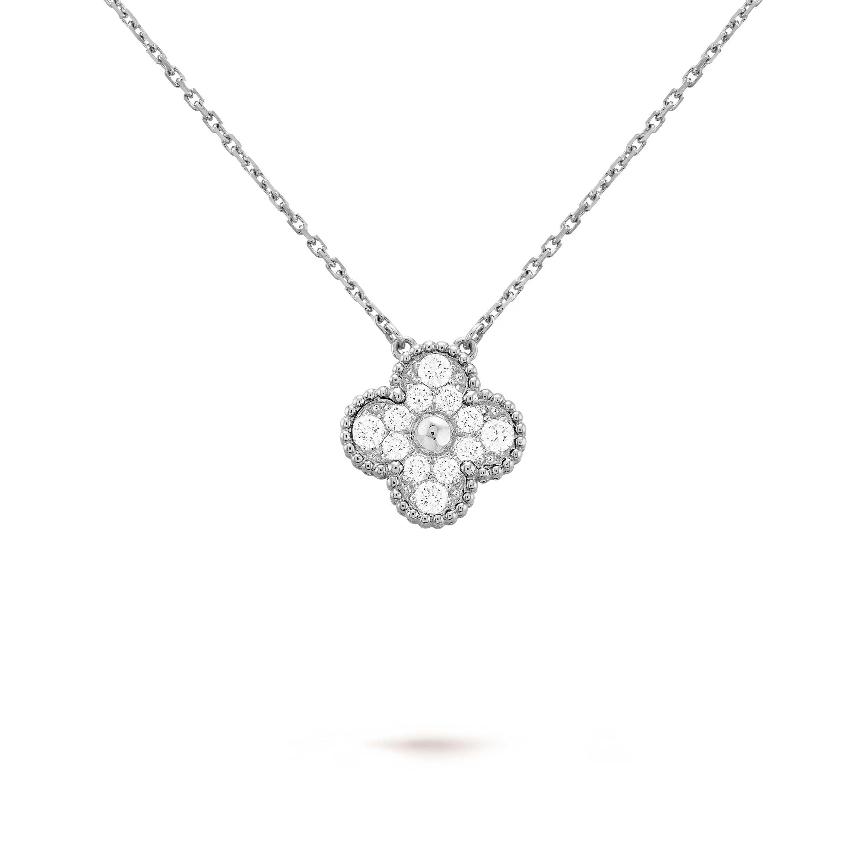 Diamanté Clover Motif Pendant
