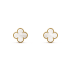 Mother-of-pearl Clover Motif Earrings