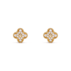 Diamanté Clover Motif Earrings