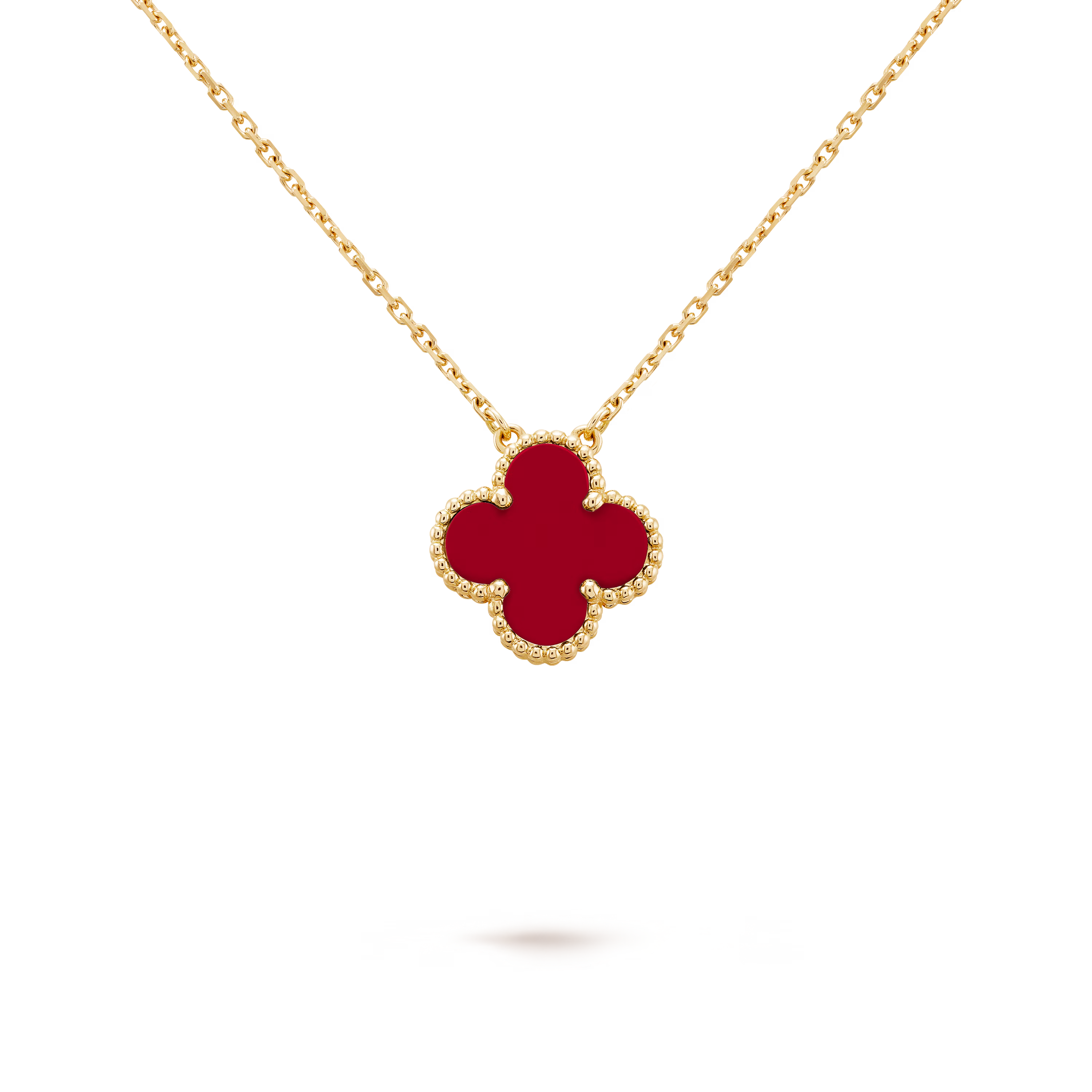 Carnelian Clover Motif Pendant