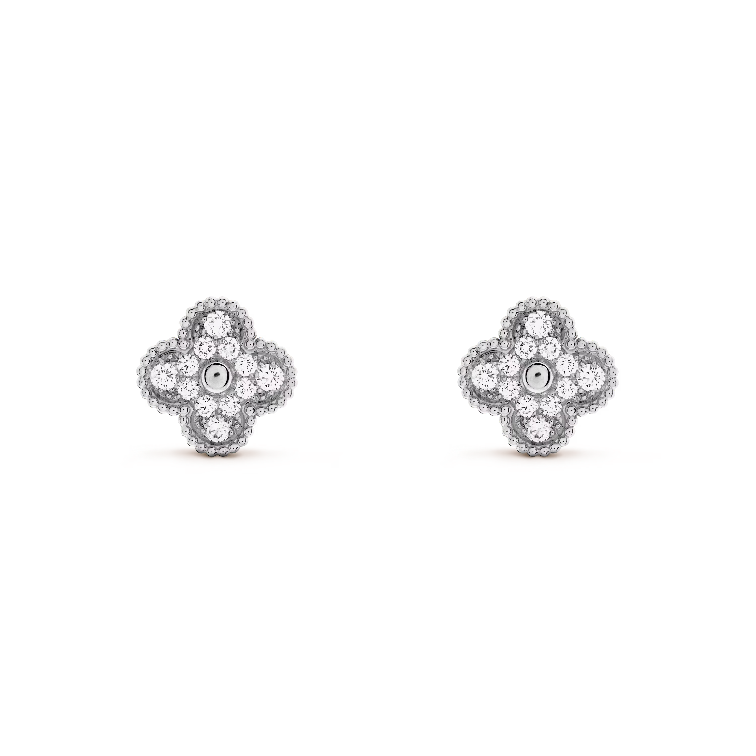 Diamanté Clover Motif Earrings