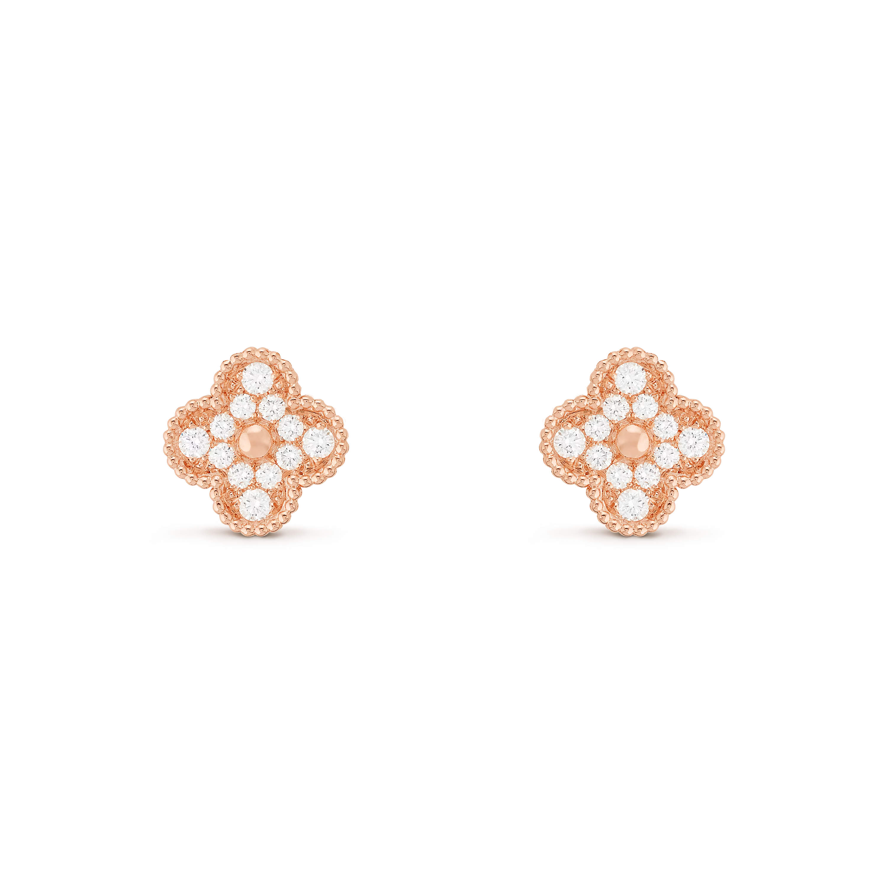 Diamanté Clover Motif Earrings