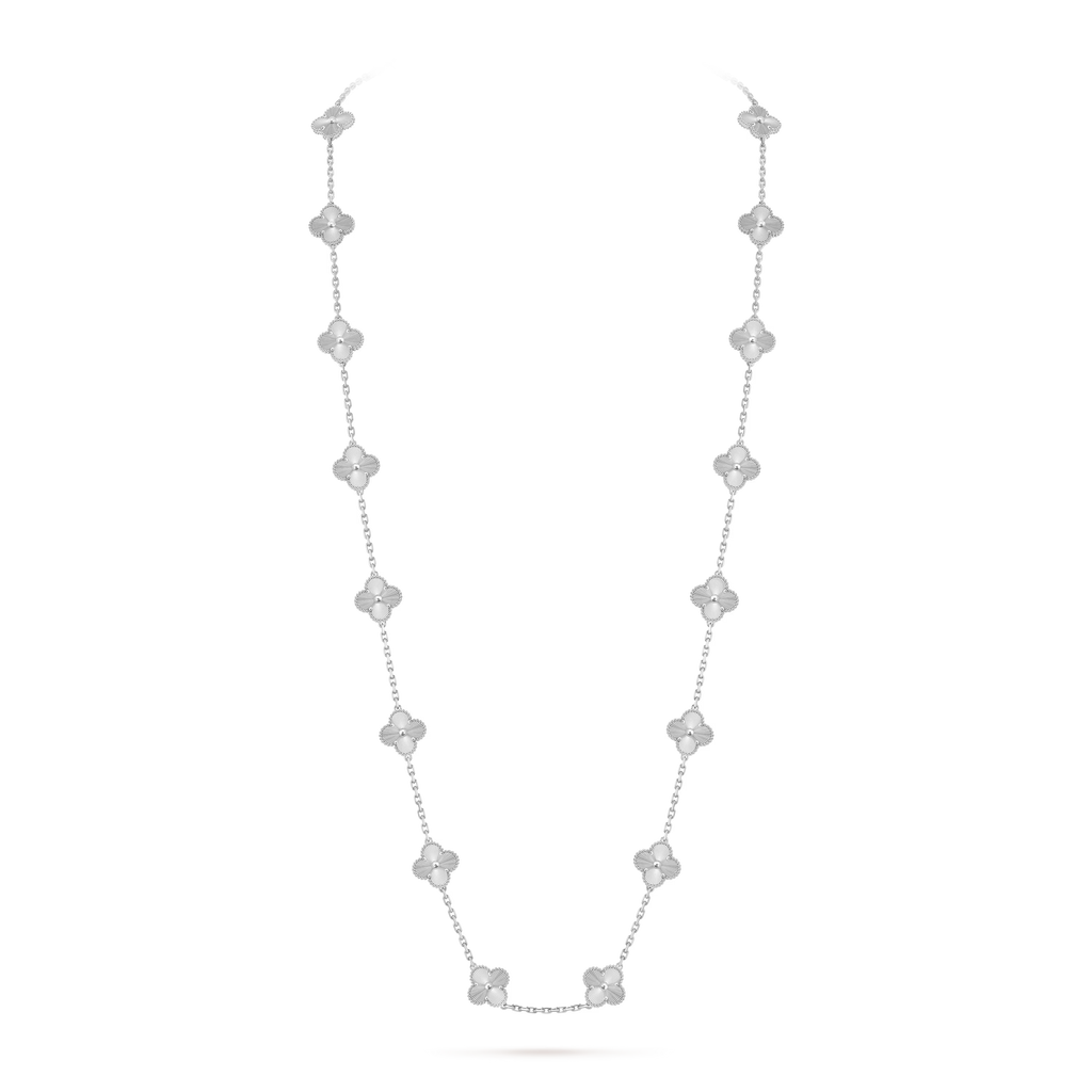 Lumière Clover Motif Long Necklace