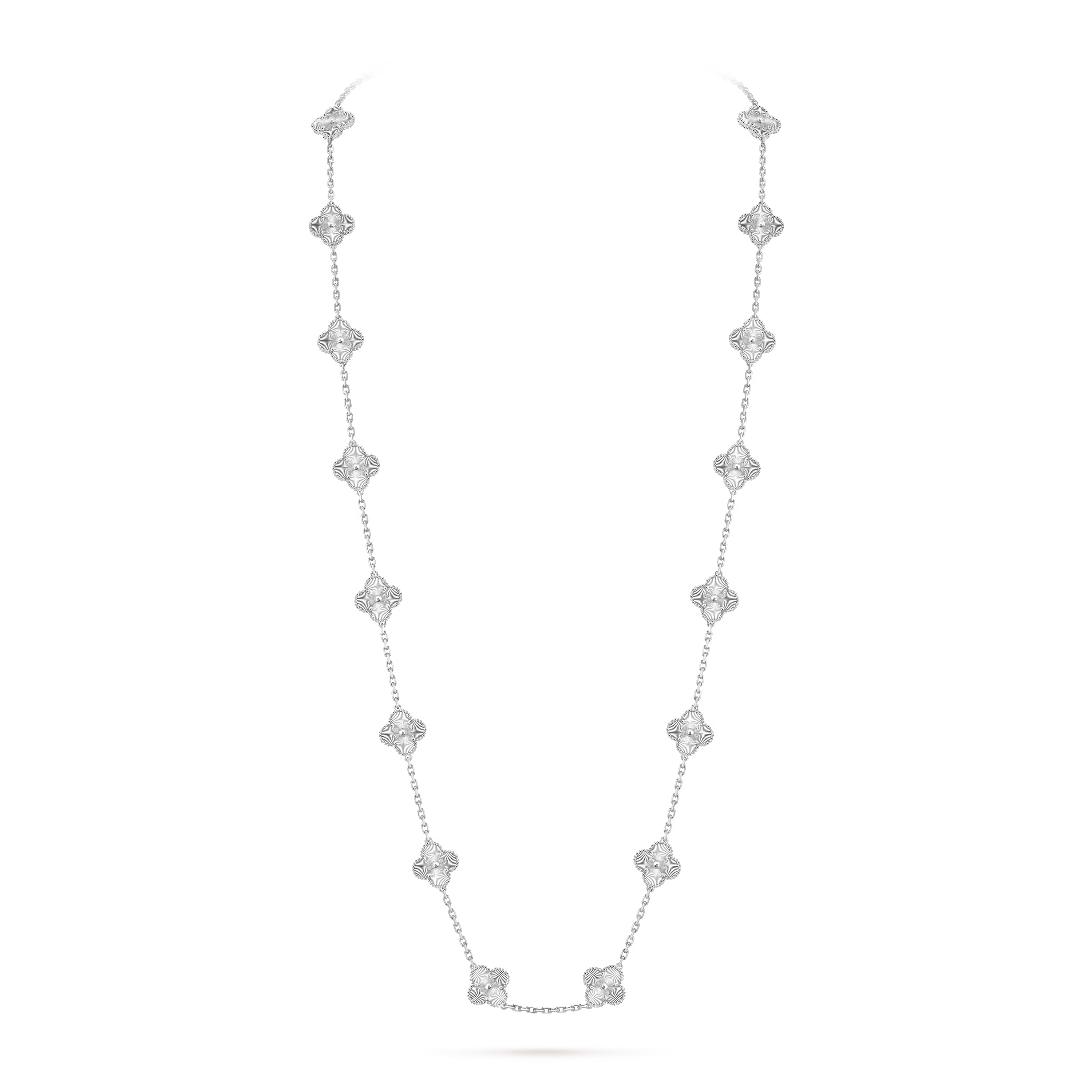 Lumière Clover Motif Long Necklace