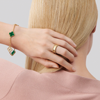 Malachite & Diamanté Clover Motif Bracelet
