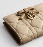 Tan and Caramel Two-Tone Darling Bow Wallet