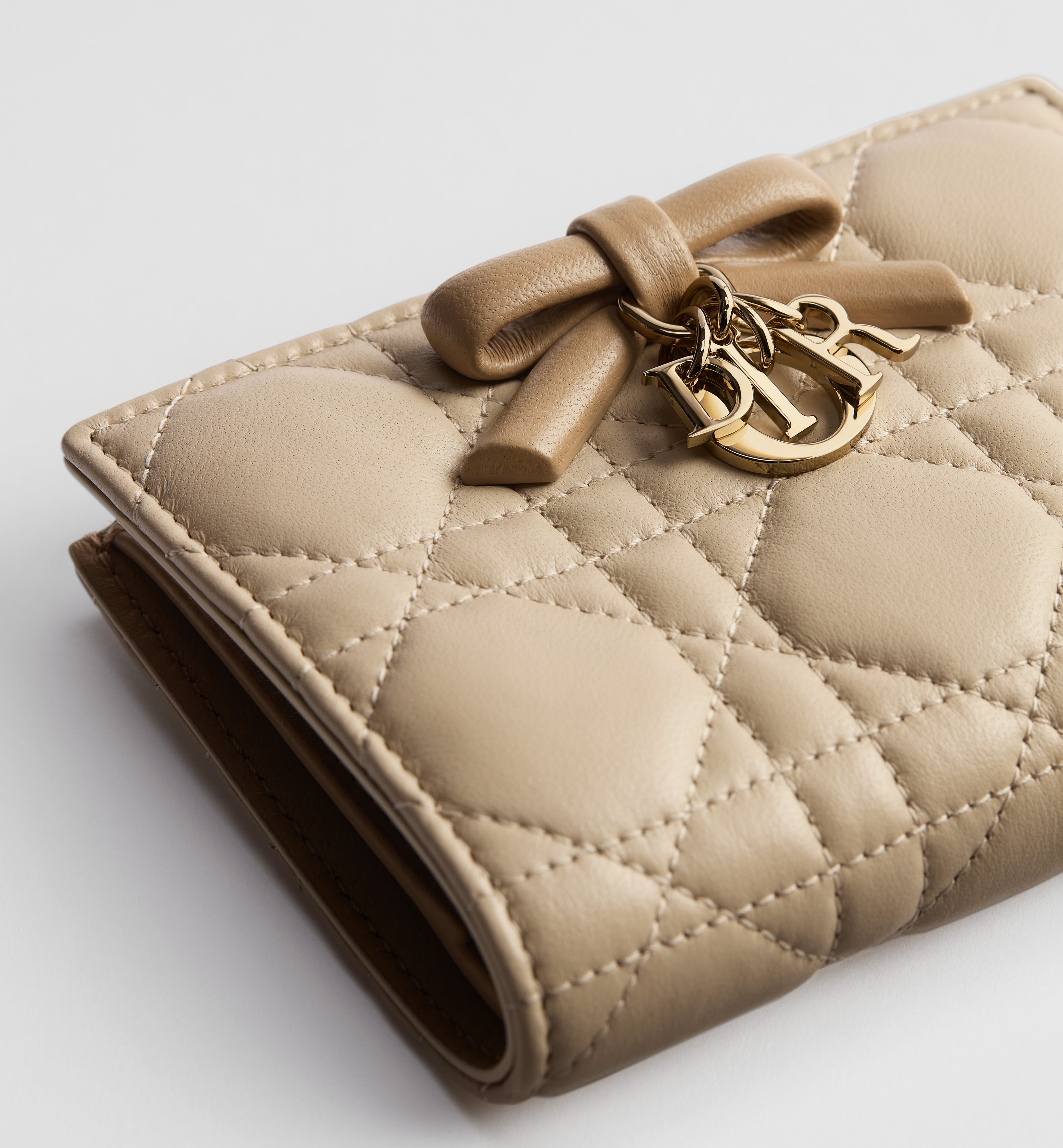 Tan and Caramel Two-Tone Darling Bow Wallet