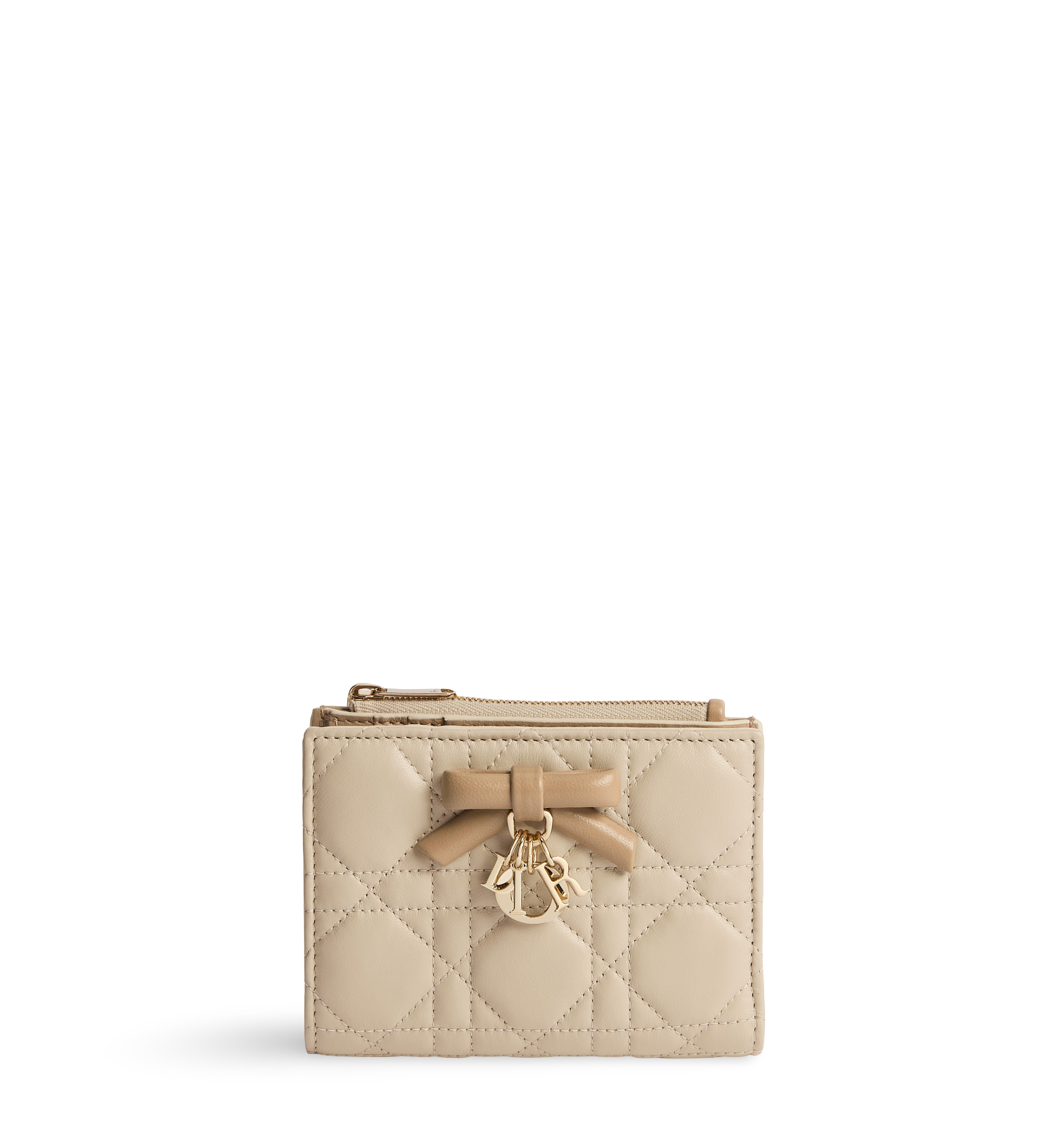 Tan and Caramel Two-Tone Darling Bow Wallet