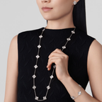 Lumière Clover Motif Long Necklace