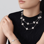 Lumière Clover Motif Long Necklace