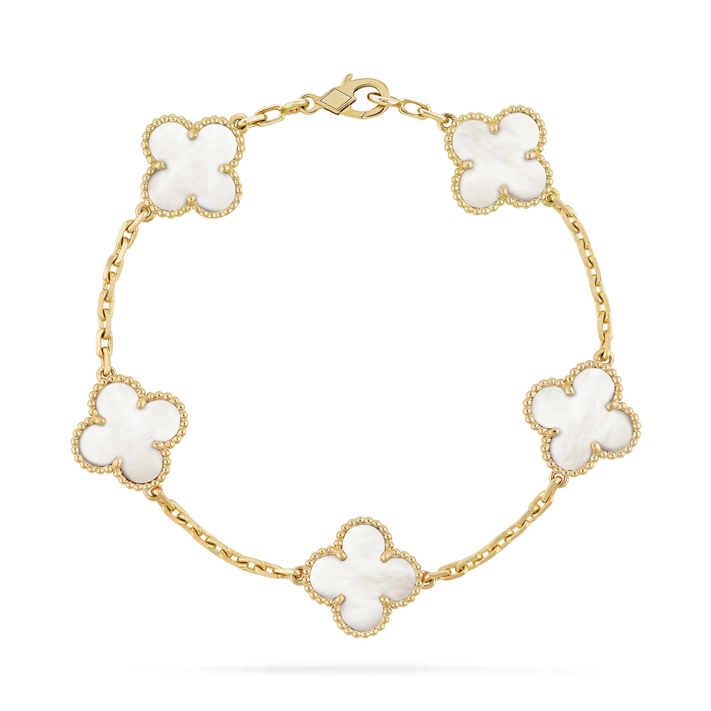 Mother-of-pearl Clover Motif Bracelet